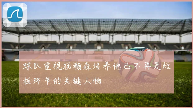 球队重视杨瀚森培养他已不再是短板环节的关键人物